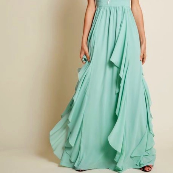 Modcloth "Ruffles Ripple" in Sage - Picture 2 of 3